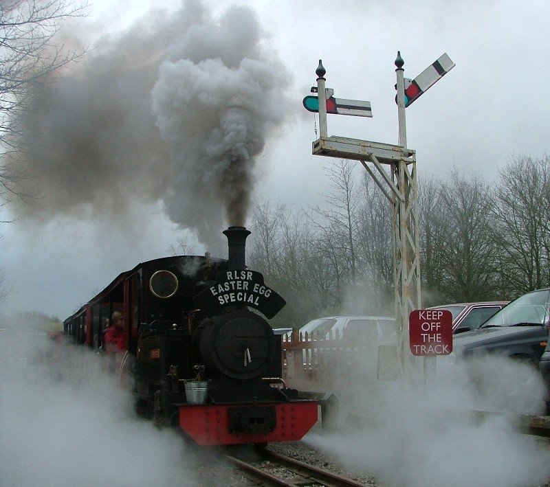 Excalibur making a Steamy exit from Rudyard Station